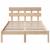 Cadru de pat cu headboard Maro 135 x 190 cm Lemn masiv de pin GartenMobel Dekor