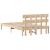 Cadru de pat cu headboard Maro 135 x 190 cm Lemn masiv de pin GartenMobel Dekor
