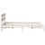 Cadru de pat cu headboard Alb 135 x 190 cm Lemn masiv de pin GartenMobel Dekor