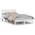 Cadru de pat cu headboard Alb 135 x 190 cm Lemn masiv de pin GartenMobel Dekor