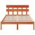 Cadru de pat cu headboard Maro 135 x 190 cm Lemn masiv de pin GartenMobel Dekor