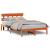 Cadru de pat cu headboard Maro 135 x 190 cm Lemn masiv de pin GartenMobel Dekor