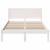 Cadru de pat Alb 135 x 190 cm Lemn masiv de pin GartenMobel Dekor