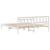 Cadru de pat cu headboard Alb 200 x 200 cm Lemn masiv de pin GartenMobel Dekor
