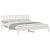 Cadru de pat cu headboard Alb 200 x 200 cm Lemn masiv de pin GartenMobel Dekor