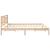 Cadru de pat cu headboard Maro 180 x 200 cm Lemn masiv de pin GartenMobel Dekor