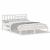 Cadru de pat cu headboard Alb 160 x 200 cm Lemn masiv de pin GartenMobel Dekor