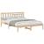Cadru de pat cu headboard Maro 140 x 200 cm Lemn masiv de pin GartenMobel Dekor