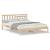 Cadru de pat cu headboard Maro 140 x 200 cm Lemn masiv de pin GartenMobel Dekor