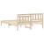 Cadru de pat cu headboard Maro 140 x 200 cm Lemn masiv de pin GartenMobel Dekor