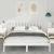 Cadru de pat cu headboard Alb 140 x 200 cm Lemn masiv de pin GartenMobel Dekor