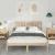 Cadru de pat cu headboard Maro 120 x 200 cm Lemn masiv de pin GartenMobel Dekor