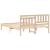 Cadru de pat cu headboard Maro 135 x 190 cm Lemn masiv de pin GartenMobel Dekor