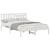 Cadru de pat cu headboard Alb 135 x 190 cm Lemn masiv de pin GartenMobel Dekor