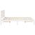 Cadru de pat cu headboard Alb 135 x 190 cm Lemn masiv de pin GartenMobel Dekor