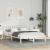 Cadru de pat cu headboard Alb 135 x 190 cm Lemn masiv de pin GartenMobel Dekor