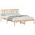 Cadru de pat cu headboard Maro 120 x 190 cm Lemn masiv de pin GartenMobel Dekor