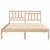 Cadru de pat cu headboard Maro 120 x 190 cm Lemn masiv de pin GartenMobel Dekor
