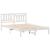 Cadru de pat cu headboard Alb 120 x 190 cm Lemn masiv de pin GartenMobel Dekor