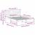 Cadru de pat cu headboard Alb 120 x 190 cm Lemn masiv de pin GartenMobel Dekor