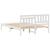 Cadru de pat cu headboard Alb 120 x 190 cm Lemn masiv de pin GartenMobel Dekor