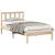 Cadru de pat cu headboard Maro 80 x 200 cm Lemn masiv de pin GartenMobel Dekor