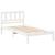 Cadru de pat cu headboard Alb 80 x 200 cm Lemn masiv de pin GartenMobel Dekor