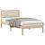 Cadru de pat cu headboard Maro 90 x 200 cm Lemn masiv de pin GartenMobel Dekor