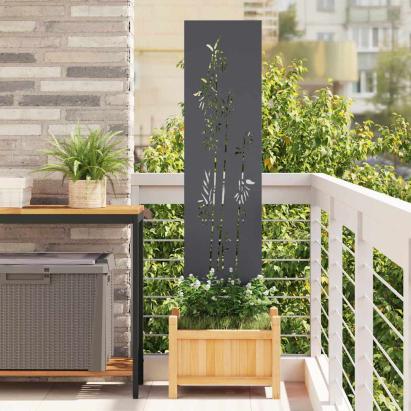 Ecran de intimitate pentru grădină Floral Antracit 32 x 140 cm GartenMobel Dekor