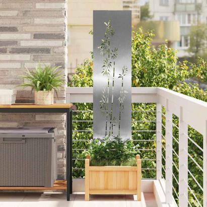 Ecran de intimitate pentru grădină Floral Argintiu 32 x 140 cm GartenMobel Dekor