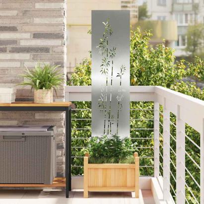 Ecran de intimitate pentru grădină Floral Argintiu 32 x 140 cm GartenMobel Dekor