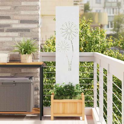 Ecran de intimitate pentru grădină Traforaj Alb 32 x 140 cm GartenMobel Dekor
