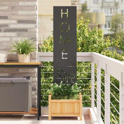 Ecran de intimitate pentru grădină Traforaj Negru 32 x 140 cm GartenMobel Dekor
