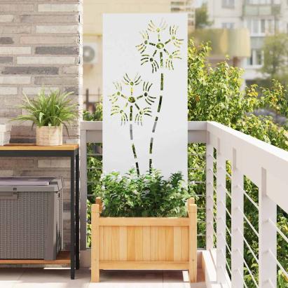 Ecran de intimitate pentru grădină Traforaj Alb 50 x 140 cm GartenMobel Dekor