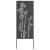 Ecran de intimitate pentru grădină Floral Negru 50 x 140 cm GartenMobel Dekor