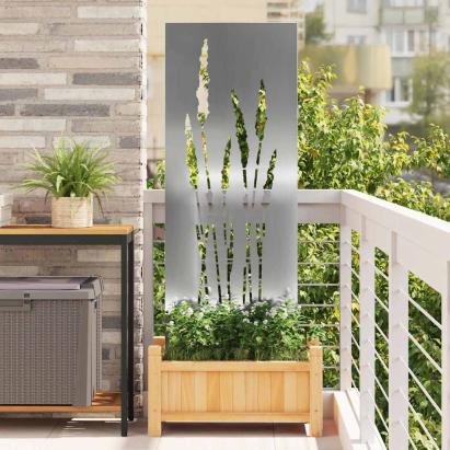 Panou Decorativ de Grădină Argintiu 50 x 140 cm Oțel galvanizat GartenMobel Dekor