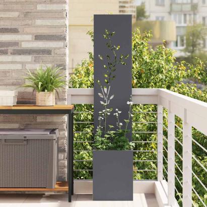 Ecran de intimitate pentru grădină Floral Antracit 32 x 140 cm GartenMobel Dekor