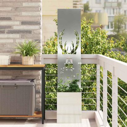 Ecran de intimitate pentru grădină Argintiu 32 x 140 cm GartenMobel Dekor