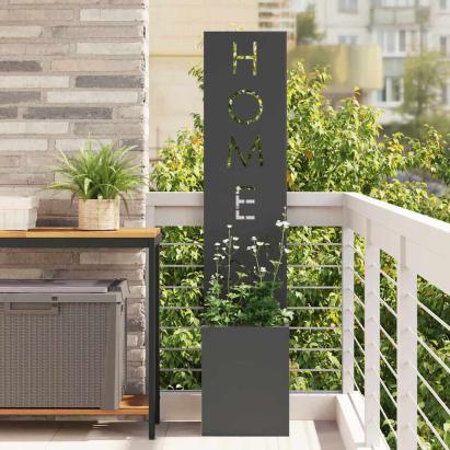 Ecran de intimitate pentru grădină Traforaj Negru 32 x 140 cm GartenMobel Dekor