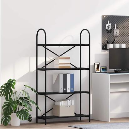 Raft pentru cărți Stejar negru 80 x 30 x 146 cm Lemn compozit GartenMobel Dekor