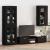 Cabinet suspendat cu raft Negru 55 x 29 x 100 cm Lemn compozit GartenMobel Dekor