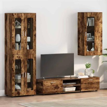 Cabinet suspendat Stejar afumat 55 x 29 x 100 cm Lemn compozit GartenMobel Dekor