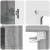 Cabinet suspendat sonoma gri 55 x 29 x 100 cm Lemn compozit GartenMobel Dekor