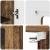 Cabinet suspendat Lemn vechi 55 x 29 x 100 cm Lemn compozit GartenMobel Dekor