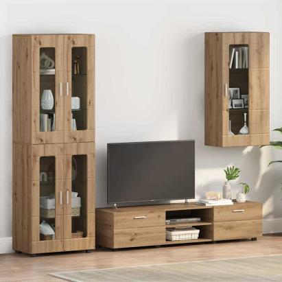Cabinet suspendat cu raft stejar artizanal 55 x 29 x 100 cm GartenMobel Dekor