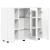 Bufet cu raft cu ușă Alb 55.5 x 29 x 100 cm Lemn compozit GartenMobel Dekor