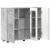 Bufet cu raft cu ușă Gri beton 55.5 x 29 x 100 cm Lemn compozit GartenMobel Dekor