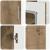 Bufet cu raft stejar artizanal 55.5 x 29 x 100 cm Lemn compozit GartenMobel Dekor