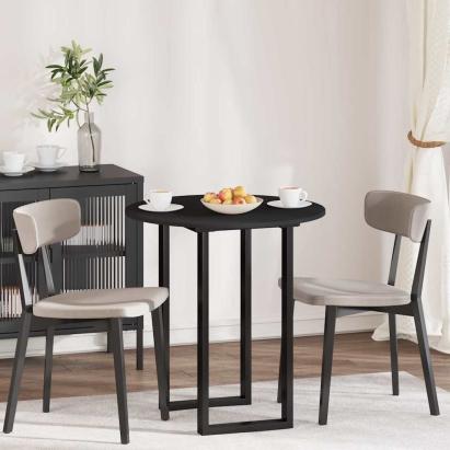 Placă de masă Negru 70 x 70 x 1.5 cm Lemn compozit GartenMobel Dekor