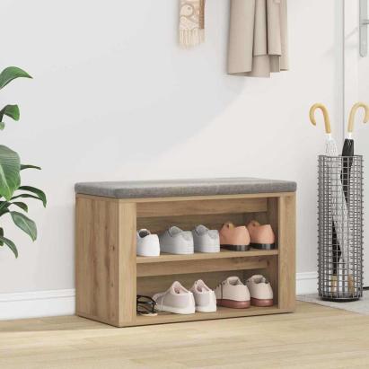 Raft pentru încălțăminte stejar artizanal 75 x 35 x 45 cm GartenMobel Dekor